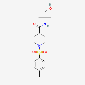 molecular formula C17H26N2O4S B4933978 N-(2-hydroxy-1,1-dimethylethyl)-1-[(4-methylphenyl)sulfonyl]-4-piperidinecarboxamide 
