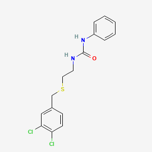 molecular formula C16H16Cl2N2OS B4933997 N-{2-[(3,4-dichlorobenzyl)thio]ethyl}-N'-phenylurea 