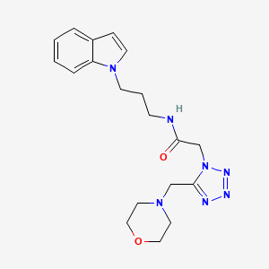 N-[3-(1H-indol-1-yl)propyl]-2-[5-(4-morpholinylmethyl)-1H-tetrazol-1-yl]acetamide