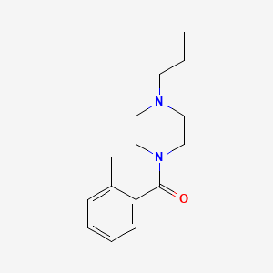 molecular formula C15H22N2O B4934037 1-(2-methylbenzoyl)-4-propylpiperazine 