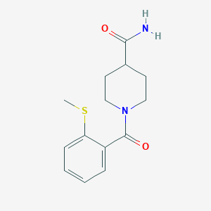 molecular formula C14H18N2O2S B4934044 1-[2-(methylthio)benzoyl]-4-piperidinecarboxamide 