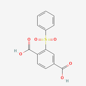 molecular formula C14H10O6S B4934049 2-(phenylsulfonyl)terephthalic acid 