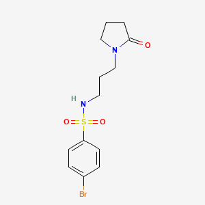 molecular formula C13H17BrN2O3S B4934062 4-bromo-N-[3-(2-oxo-1-pyrrolidinyl)propyl]benzenesulfonamide CAS No. 5409-43-8