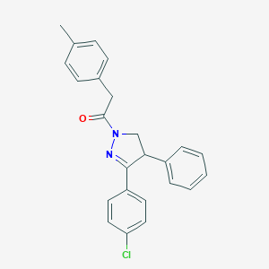 3-(4-chlorophenyl)-1-[(4-methylphenyl)acetyl]-4-phenyl-4,5-dihydro-1H-pyrazole