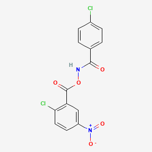 molecular formula C14H8Cl2N2O5 B4934126 4-chloro-N-[(2-chloro-5-nitrobenzoyl)oxy]benzamide 
