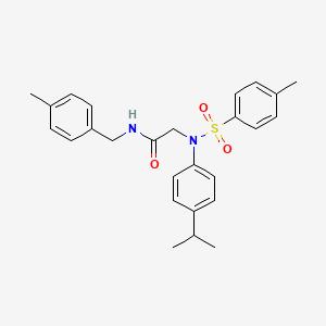 molecular formula C26H30N2O3S B4934158 N~2~-(4-isopropylphenyl)-N~1~-(4-methylbenzyl)-N~2~-[(4-methylphenyl)sulfonyl]glycinamide 