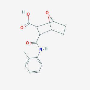 molecular formula C15H17NO4 B493417 3-(2-Toluidinocarbonyl)-7-oxabicyclo[2.2.1]heptane-2-carboxylic acid 