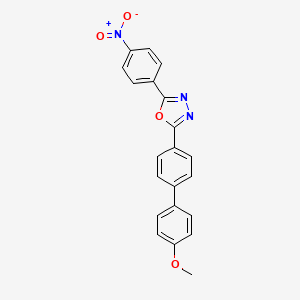 molecular formula C21H15N3O4 B4934175 2-(4'-methoxy-4-biphenylyl)-5-(4-nitrophenyl)-1,3,4-oxadiazole 