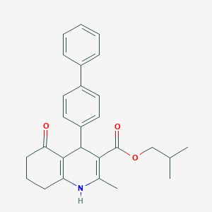 molecular formula C27H29NO3 B4934186 isobutyl 4-(4-biphenylyl)-2-methyl-5-oxo-1,4,5,6,7,8-hexahydro-3-quinolinecarboxylate 