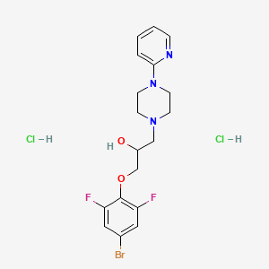 1-(4-bromo-2,6-difluorophenoxy)-3-[4-(2-pyridinyl)-1-piperazinyl]-2-propanol dihydrochloride
