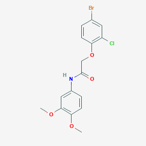 2-(4-bromo-2-chlorophenoxy)-N-(3,4-dimethoxyphenyl)acetamide