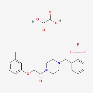 molecular formula C23H25F3N2O6 B4934214 1-[(3-methylphenoxy)acetyl]-4-[2-(trifluoromethyl)benzyl]piperazine oxalate 