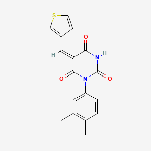 1-(3,4-dimethylphenyl)-5-(3-thienylmethylene)-2,4,6(1H,3H,5H)-pyrimidinetrione