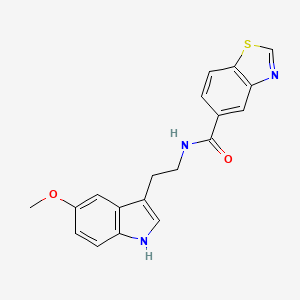 molecular formula C19H17N3O2S B4934251 N-[2-(5-methoxy-1H-indol-3-yl)ethyl]-1,3-benzothiazole-5-carboxamide 