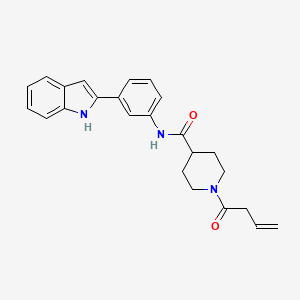 molecular formula C24H25N3O2 B4934256 1-(3-butenoyl)-N-[3-(1H-indol-2-yl)phenyl]-4-piperidinecarboxamide 