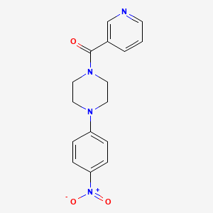 molecular formula C16H16N4O3 B4934319 1-(4-nitrophenyl)-4-(3-pyridinylcarbonyl)piperazine 
