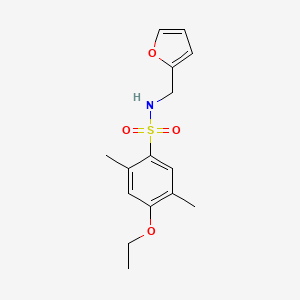 molecular formula C15H19NO4S B4934321 4-ethoxy-N-(2-furylmethyl)-2,5-dimethylbenzenesulfonamide 