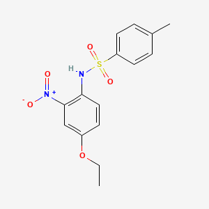 molecular formula C15H16N2O5S B4934342 N-(4-ethoxy-2-nitrophenyl)-4-methylbenzenesulfonamide 