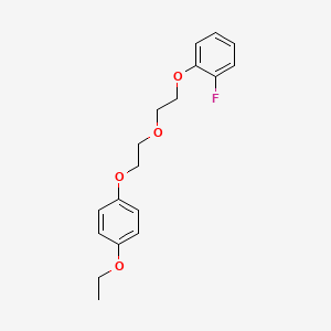molecular formula C18H21FO4 B4934387 1-{2-[2-(4-ethoxyphenoxy)ethoxy]ethoxy}-2-fluorobenzene 