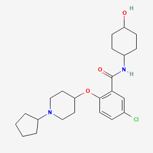 molecular formula C23H33ClN2O3 B4934389 5-chloro-2-[(1-cyclopentyl-4-piperidinyl)oxy]-N-(trans-4-hydroxycyclohexyl)benzamide 