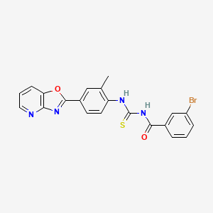molecular formula C21H15BrN4O2S B4934416 3-bromo-N-{[(2-methyl-4-[1,3]oxazolo[4,5-b]pyridin-2-ylphenyl)amino]carbonothioyl}benzamide 