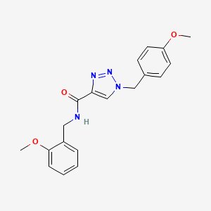 molecular formula C19H20N4O3 B4934435 N-(2-methoxybenzyl)-1-(4-methoxybenzyl)-1H-1,2,3-triazole-4-carboxamide 