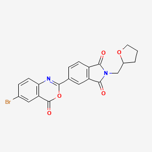 molecular formula C21H15BrN2O5 B4934454 5-(6-bromo-4-oxo-4H-3,1-benzoxazin-2-yl)-2-(tetrahydro-2-furanylmethyl)-1H-isoindole-1,3(2H)-dione 