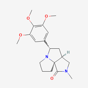 molecular formula C19H26N2O4 B4934493 (3aS*,5S*,9aS*)-2-methyl-5-(3,4,5-trimethoxyphenyl)hexahydro-7H-pyrrolo[3,4-g]pyrrolizin-1(2H)-one 