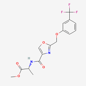 molecular formula C16H15F3N2O5 B4934512 methyl N-[(2-{[3-(trifluoromethyl)phenoxy]methyl}-1,3-oxazol-4-yl)carbonyl]-D-alaninate 