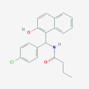 molecular formula C21H20ClNO2 B4934519 N-[(4-chlorophenyl)(2-hydroxy-1-naphthyl)methyl]butanamide 