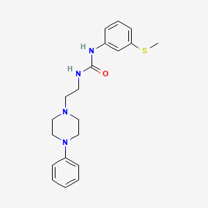 molecular formula C20H26N4OS B4934523 N-[3-(methylthio)phenyl]-N'-[2-(4-phenyl-1-piperazinyl)ethyl]urea 