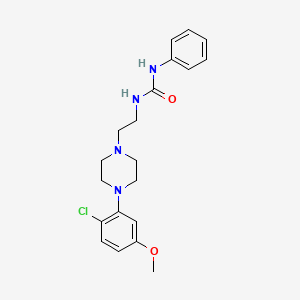 molecular formula C20H25ClN4O2 B4934534 N-{2-[4-(2-chloro-5-methoxyphenyl)-1-piperazinyl]ethyl}-N'-phenylurea 