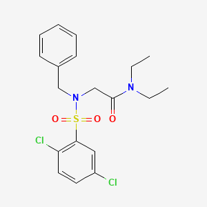 molecular formula C19H22Cl2N2O3S B4934544 N~2~-benzyl-N~2~-[(2,5-dichlorophenyl)sulfonyl]-N~1~,N~1~-diethylglycinamide 