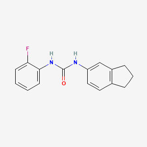 molecular formula C16H15FN2O B4934574 N-(2,3-dihydro-1H-inden-5-yl)-N'-(2-fluorophenyl)urea 