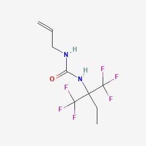 molecular formula C9H12F6N2O B4934589 N-allyl-N'-[1,1-bis(trifluoromethyl)propyl]urea 