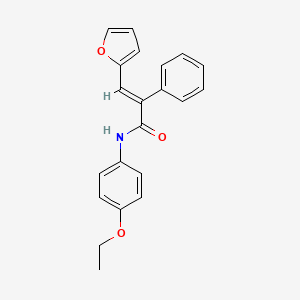 molecular formula C21H19NO3 B4934602 N-(4-ethoxyphenyl)-3-(2-furyl)-2-phenylacrylamide 