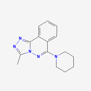 molecular formula C15H17N5 B4934610 3-methyl-6-(1-piperidinyl)[1,2,4]triazolo[3,4-a]phthalazine 