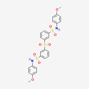 molecular formula C26H24N2O8S3 B4934638 3,3'-sulfonylbis[N-(4-methoxyphenyl)benzenesulfonamide] 