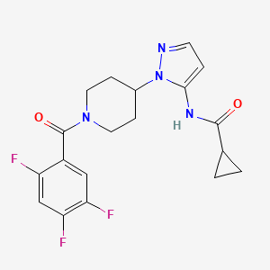 molecular formula C19H19F3N4O2 B4934649 N-{1-[1-(2,4,5-trifluorobenzoyl)-4-piperidinyl]-1H-pyrazol-5-yl}cyclopropanecarboxamide 