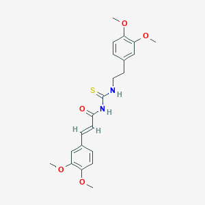 molecular formula C22H26N2O5S B4934669 3-(3,4-dimethoxyphenyl)-N-({[2-(3,4-dimethoxyphenyl)ethyl]amino}carbonothioyl)acrylamide 