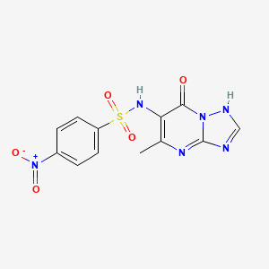 molecular formula C12H10N6O5S B4934682 N-(7-hydroxy-5-methyl[1,2,4]triazolo[1,5-a]pyrimidin-6-yl)-4-nitrobenzenesulfonamide 