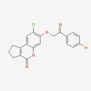 molecular formula C20H14BrClO4 B4934718 7-[2-(4-bromophenyl)-2-oxoethoxy]-8-chloro-2,3-dihydrocyclopenta[c]chromen-4(1H)-one 