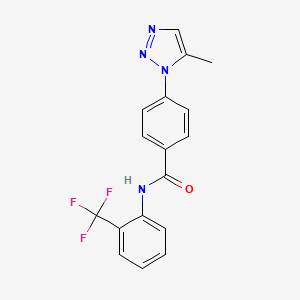 molecular formula C17H13F3N4O B4934752 4-(5-methyl-1H-1,2,3-triazol-1-yl)-N-[2-(trifluoromethyl)phenyl]benzamide 
