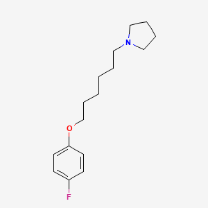 molecular formula C16H24FNO B4934755 1-[6-(4-fluorophenoxy)hexyl]pyrrolidine 