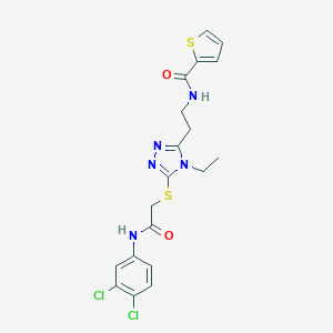 N-[2-(5-{[2-(3,4-dichloroanilino)-2-oxoethyl]sulfanyl}-4-ethyl-4H-1,2,4-triazol-3-yl)ethyl]-2-thiophenecarboxamide