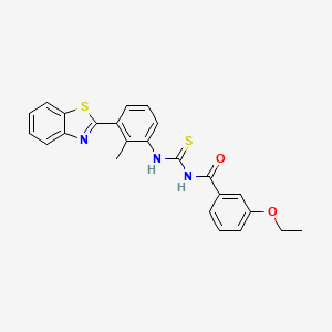 molecular formula C24H21N3O2S2 B4934771 N-({[3-(1,3-benzothiazol-2-yl)-2-methylphenyl]amino}carbonothioyl)-3-ethoxybenzamide 