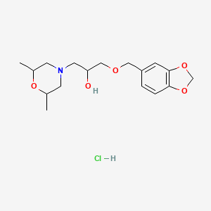 molecular formula C17H26ClNO5 B4934784 1-(1,3-benzodioxol-5-ylmethoxy)-3-(2,6-dimethyl-4-morpholinyl)-2-propanol hydrochloride 