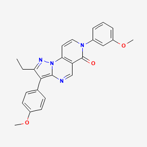 molecular formula C25H22N4O3 B4934794 2-ethyl-7-(3-methoxyphenyl)-3-(4-methoxyphenyl)pyrazolo[1,5-a]pyrido[3,4-e]pyrimidin-6(7H)-one 