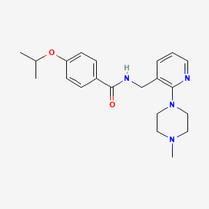 molecular formula C21H28N4O2 B4934852 4-isopropoxy-N-{[2-(4-methyl-1-piperazinyl)-3-pyridinyl]methyl}benzamide 