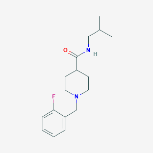 molecular formula C17H25FN2O B4934859 1-(2-fluorobenzyl)-N-isobutyl-4-piperidinecarboxamide 